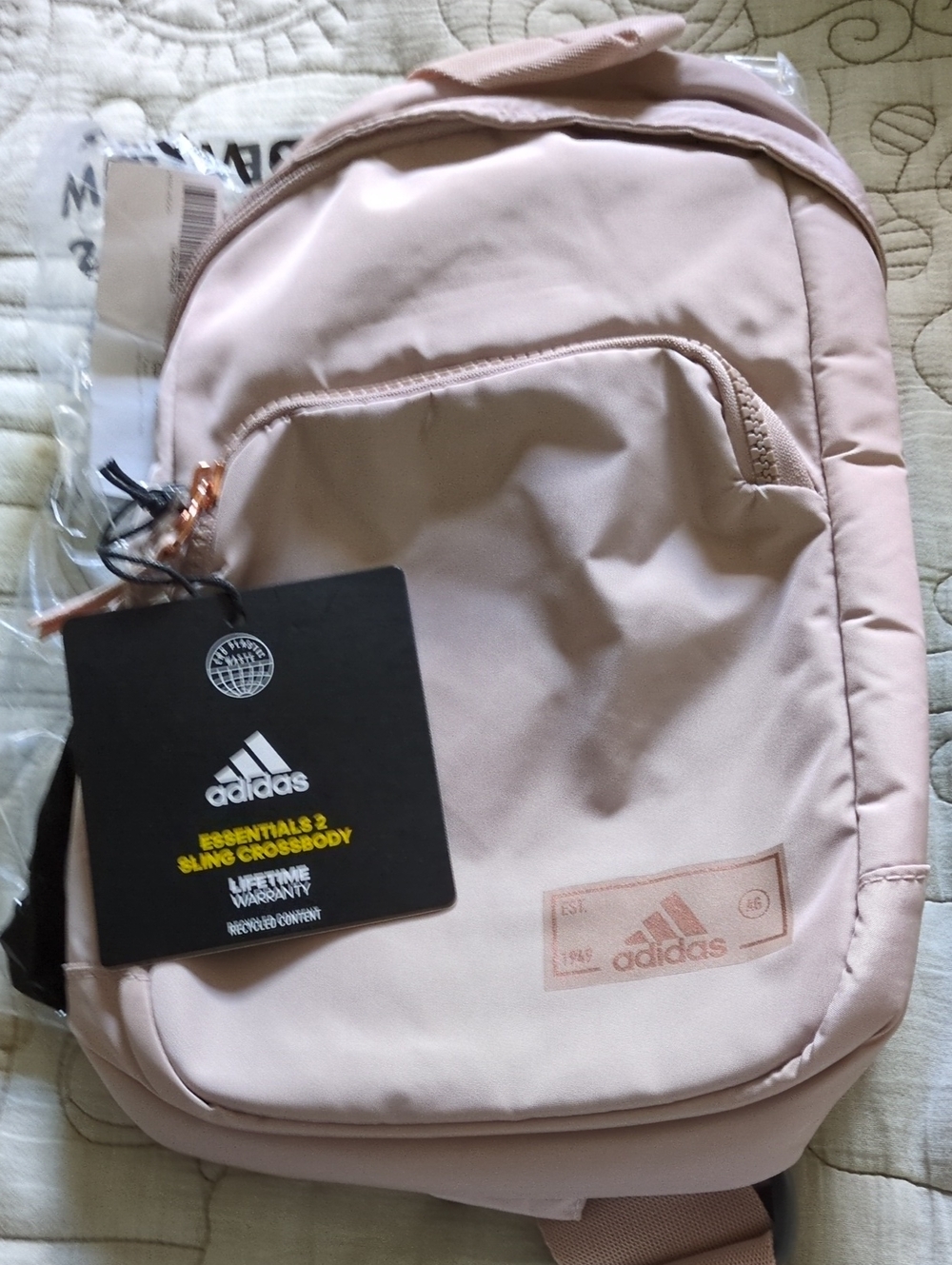 adidas Slim Crossbody Bag in Light Pink